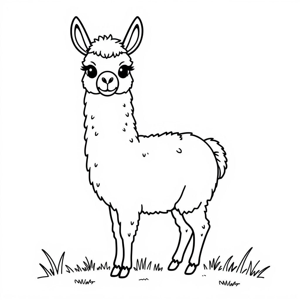 Lhama Desenho para colorir