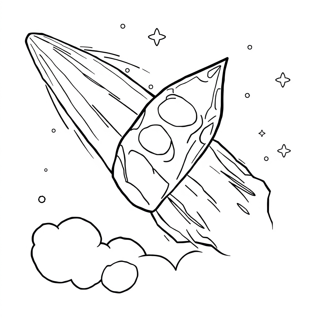 流星 涂色页
