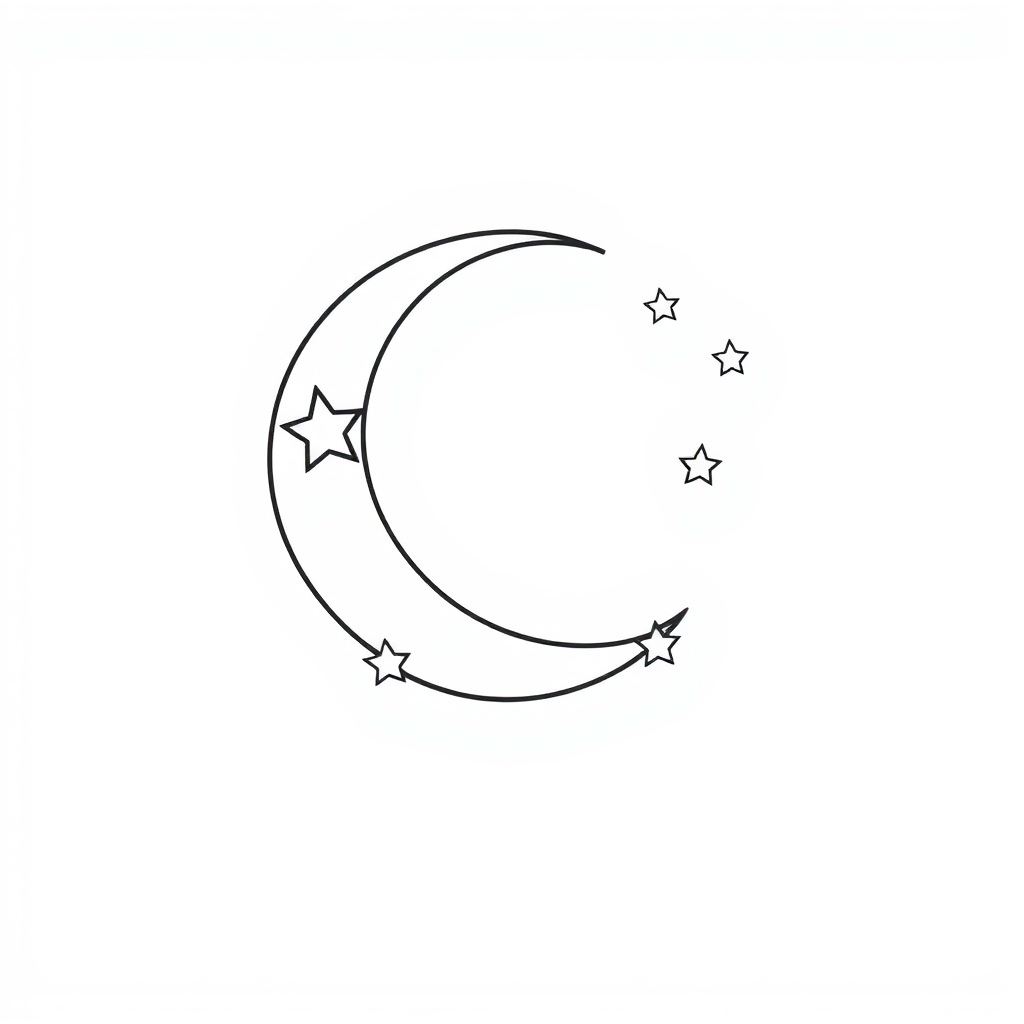 Mond Ausmalbild
