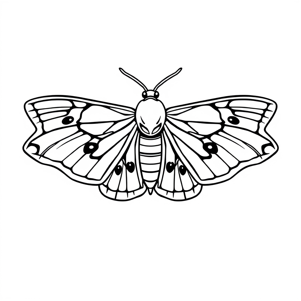 Polilla Dibujo para colorear