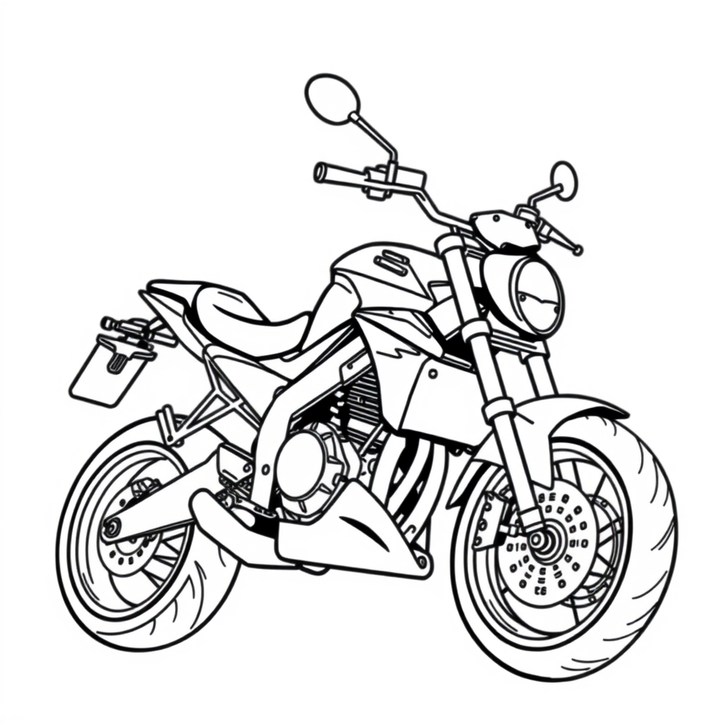 Motorcycle Coloring Page