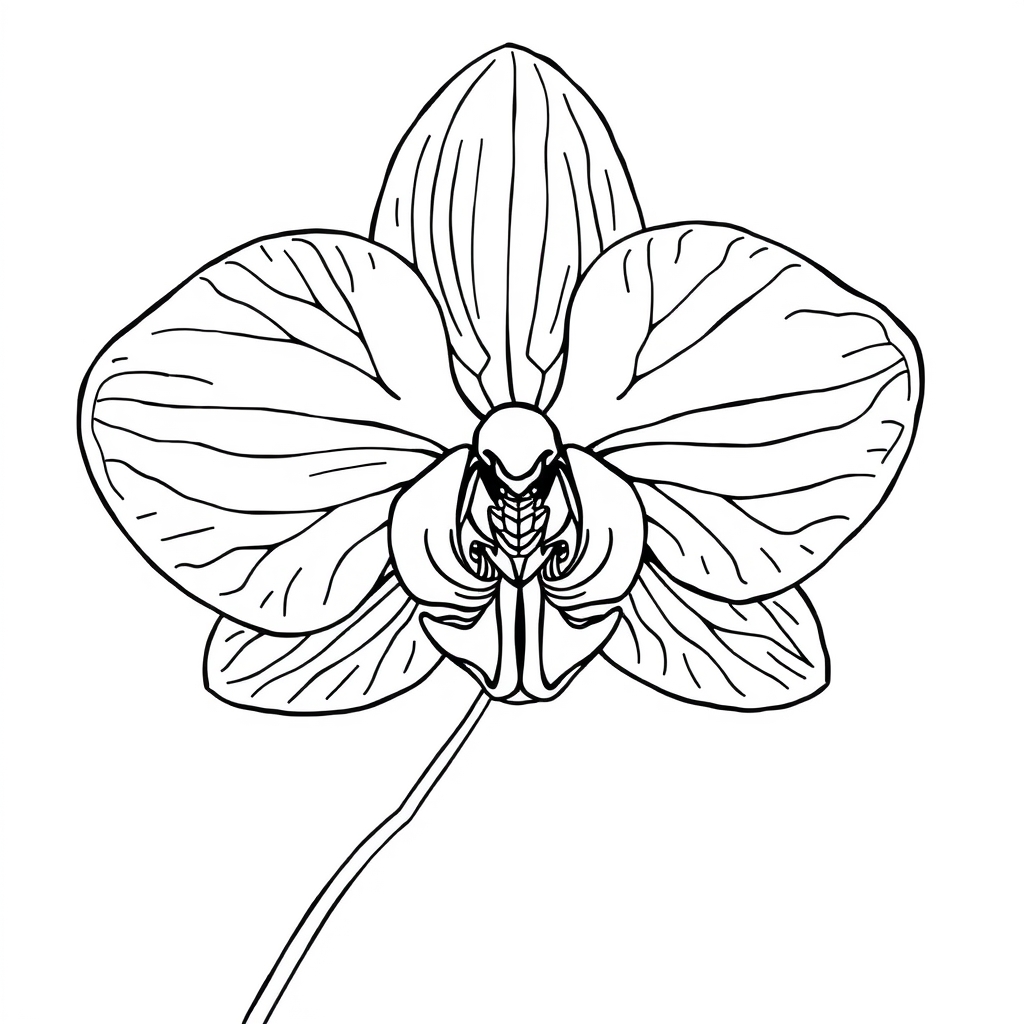 Orchidee Ausmalbild