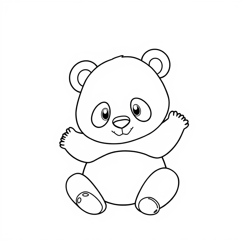 Panda Ausmalbild