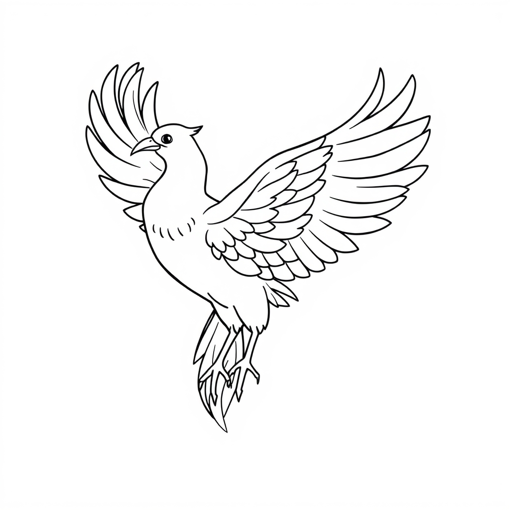 Phoenix Coloring Page