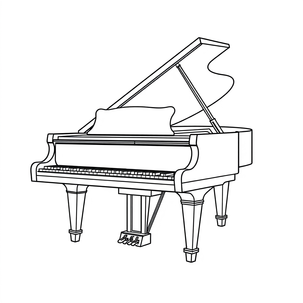 Pianoforte Disegno da colorare