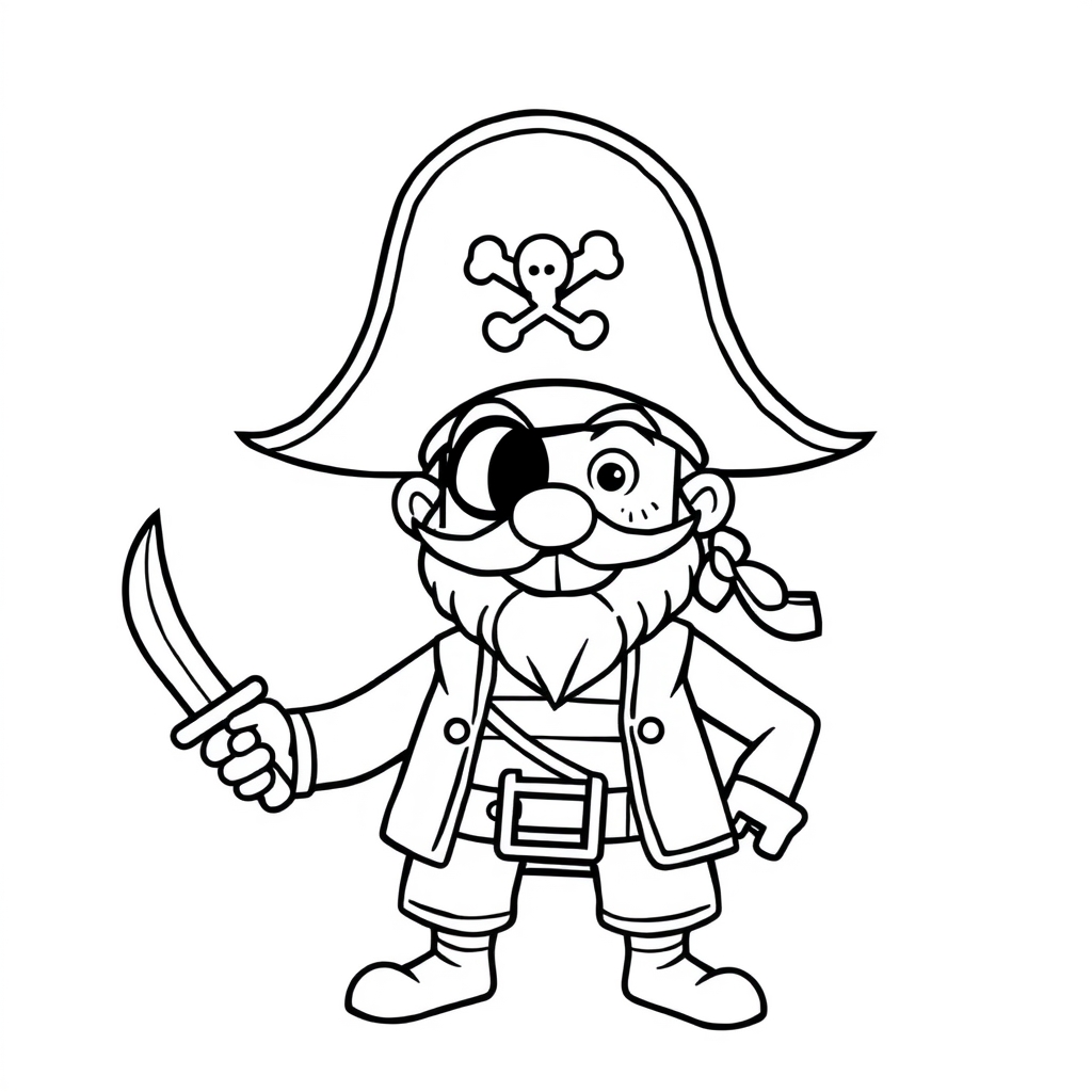Pirata Disegno da colorare