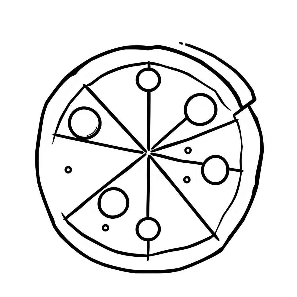 Pizza Dibujo para colorear