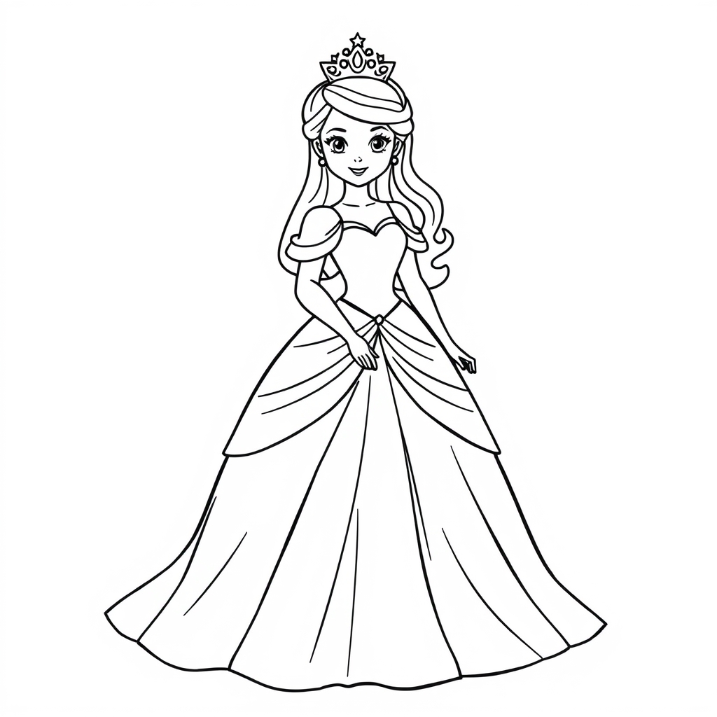 プリンセス 塗り絵