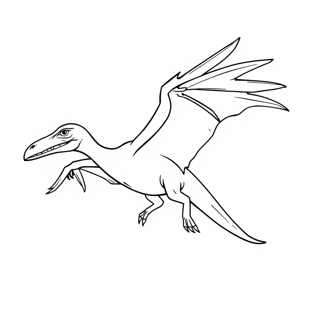 Pterodaktylus Ausmalbild