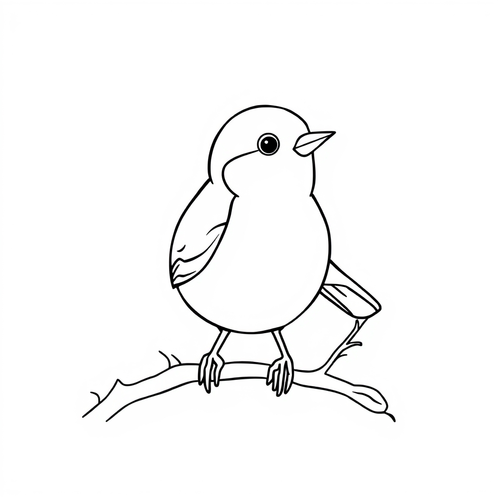 Petirrojo Dibujo para colorear