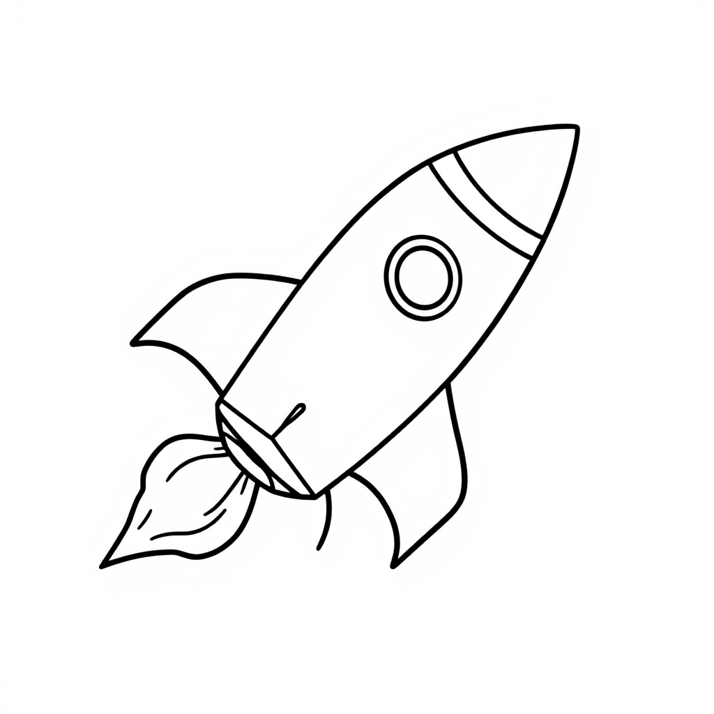Rakete Ausmalbild
