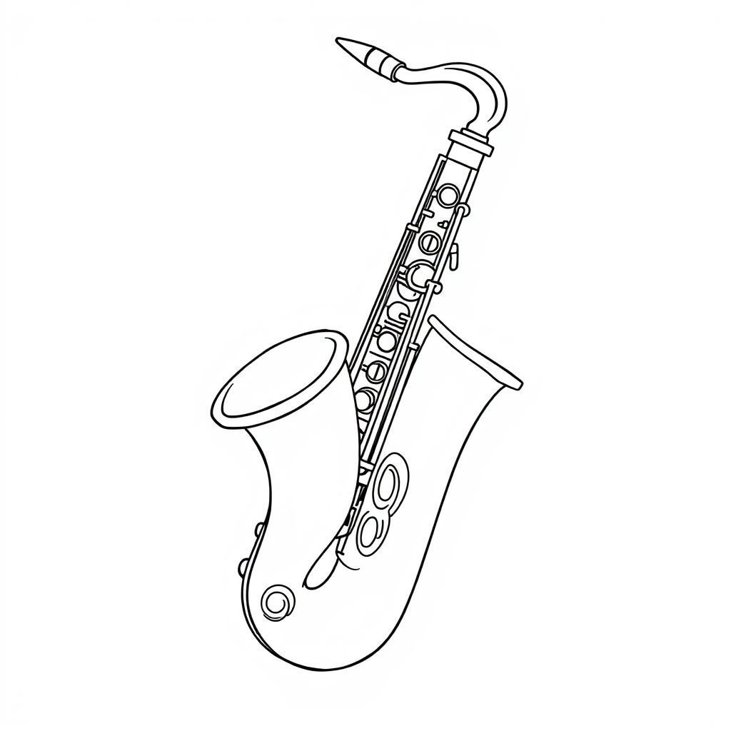 Sassofono Disegno da colorare