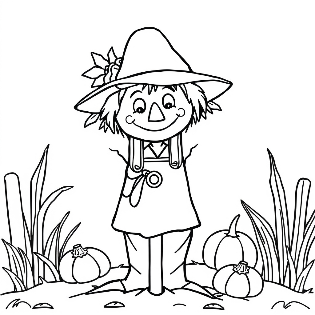 Espantalho Desenho para colorir