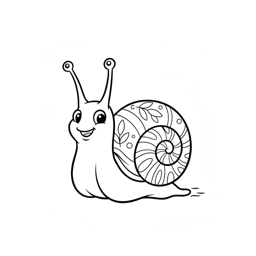 Caracol Dibujo para colorear
