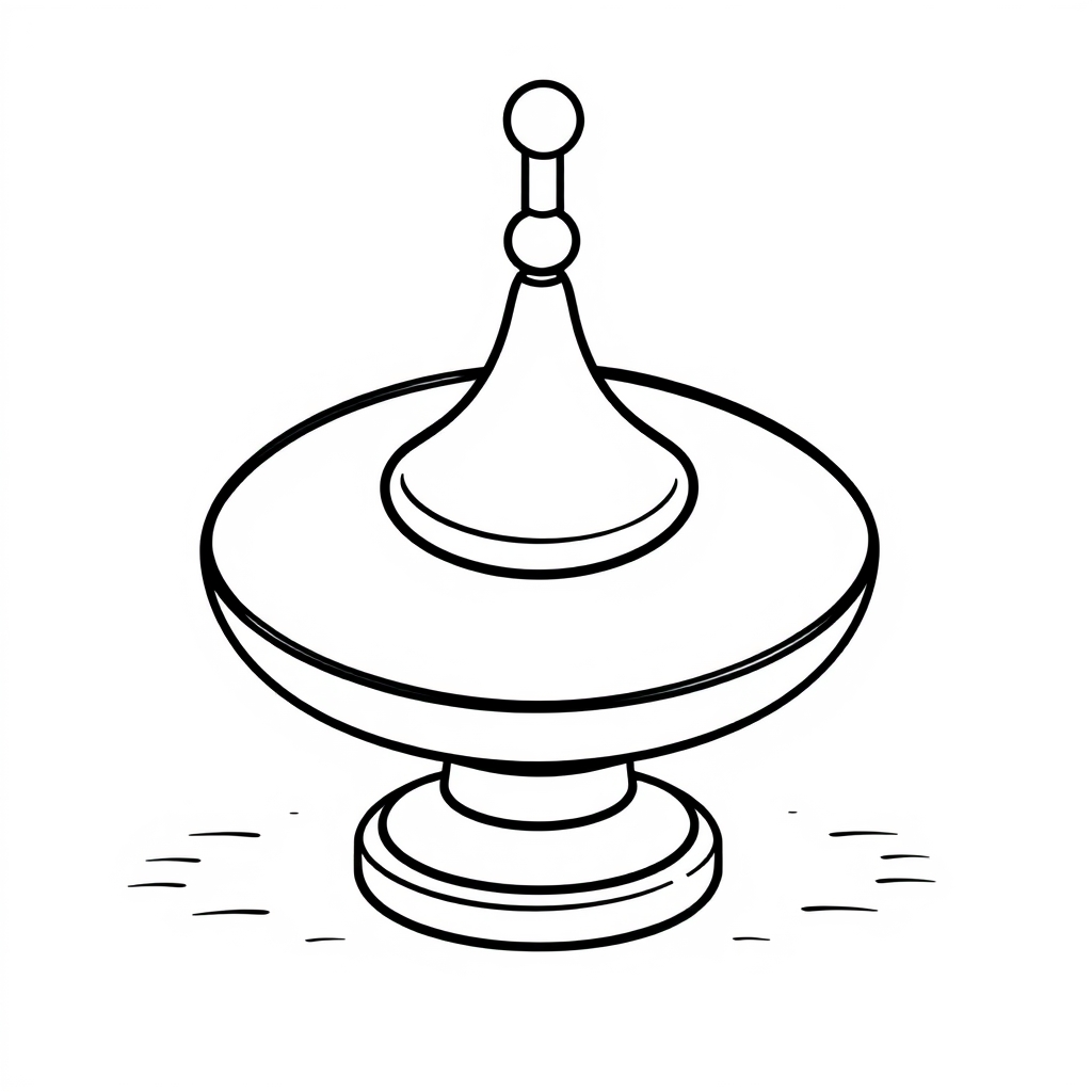 Spinning Top Coloring Page