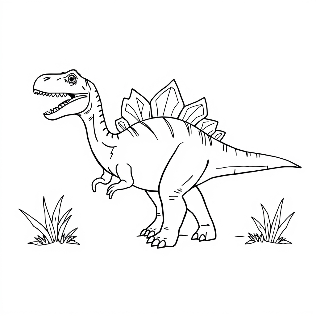 Espinosaurio Dibujo para colorear