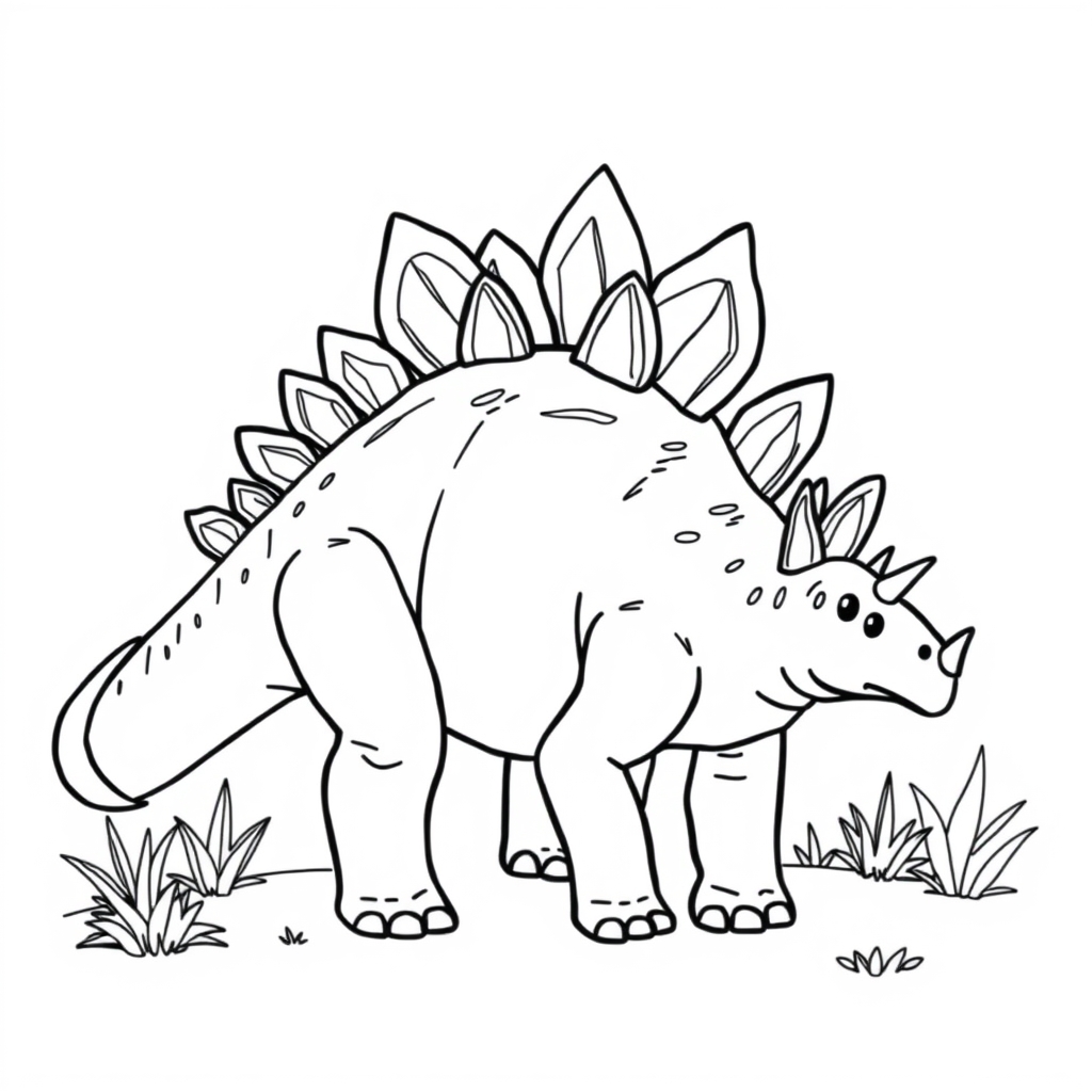 Stegosaurus Ausmalbild