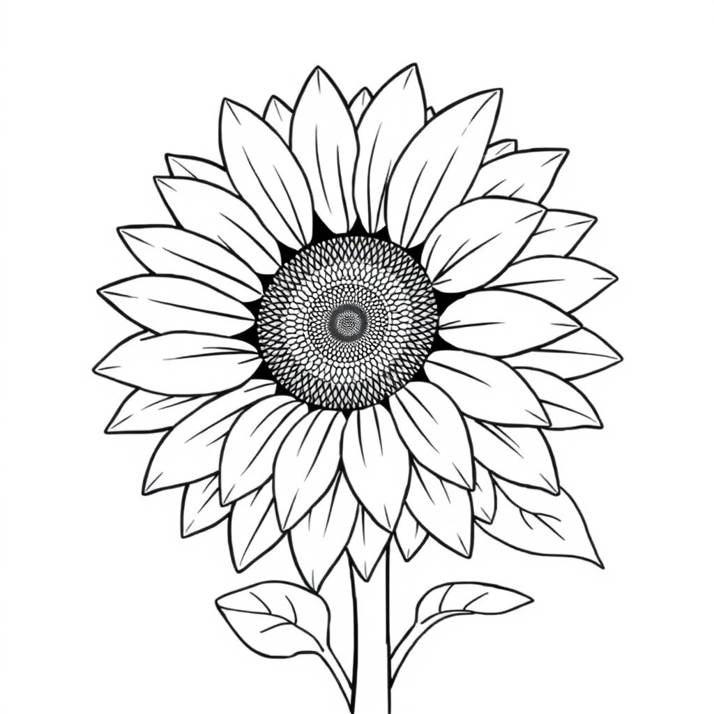Sonnenblume Ausmalbild