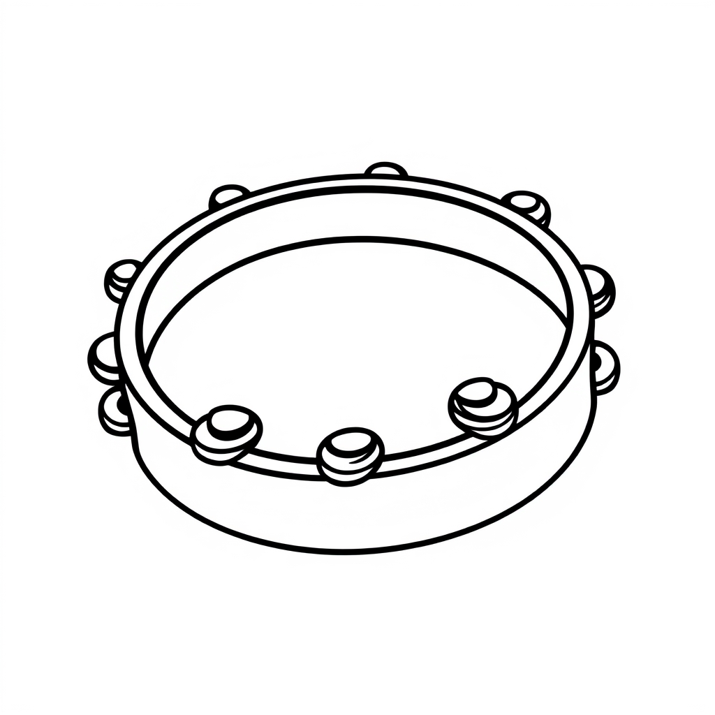 Tamburello Disegno da colorare