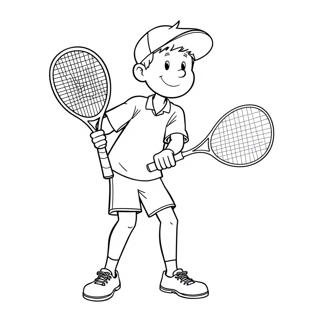 Tennis Ausmalbild