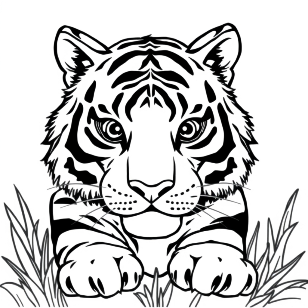Tiger Ausmalbild