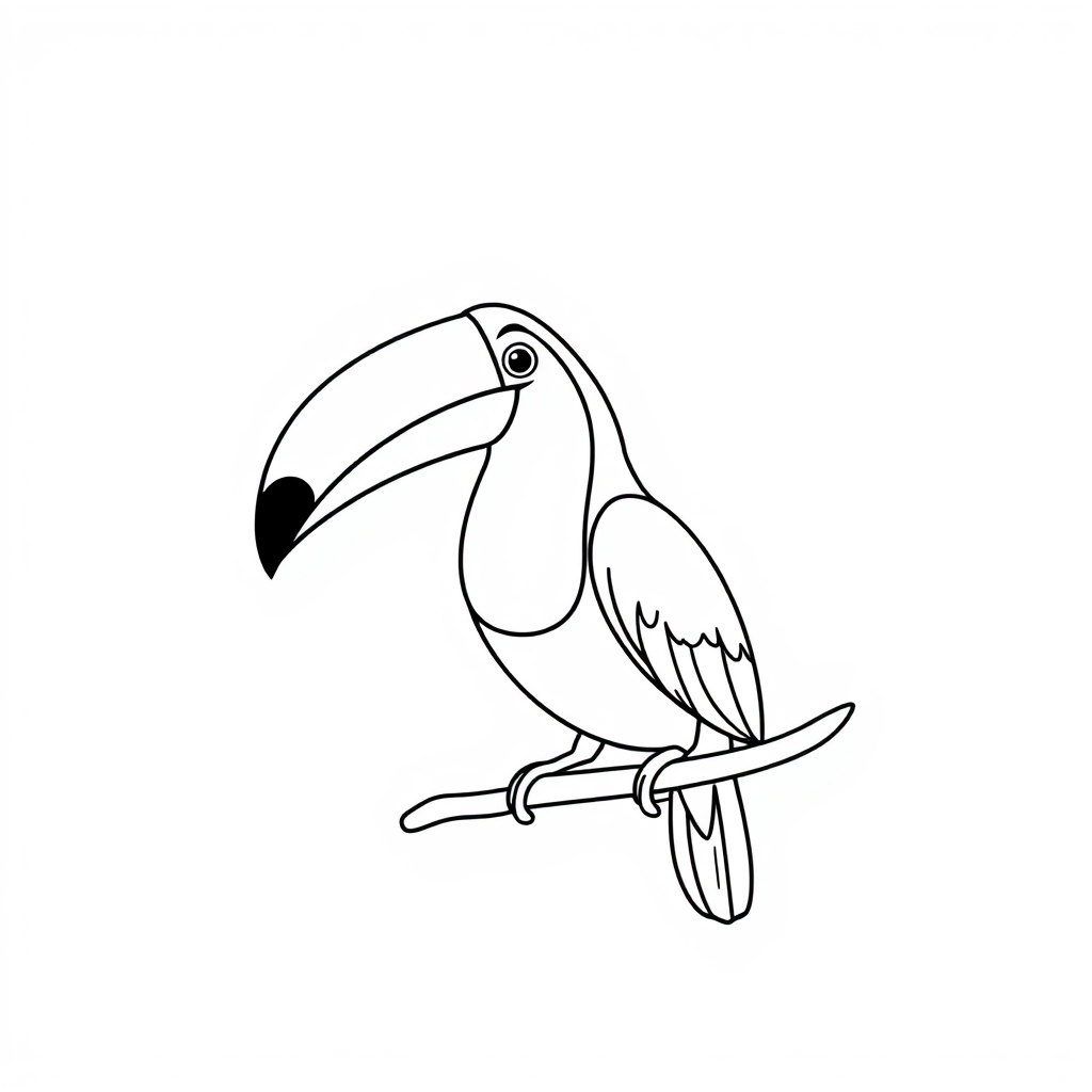 Tucán Dibujo para colorear