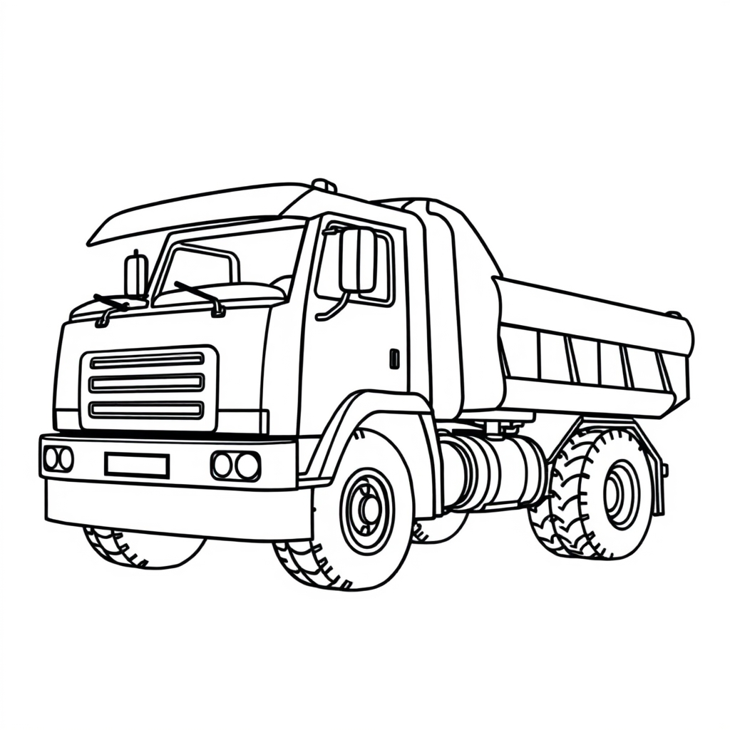Lastwagen Ausmalbild