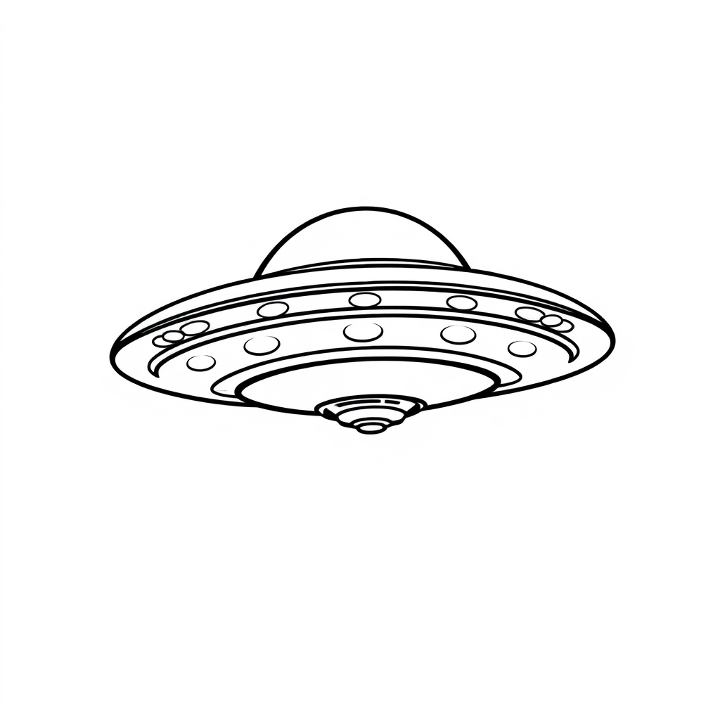 UFO Coloring Page