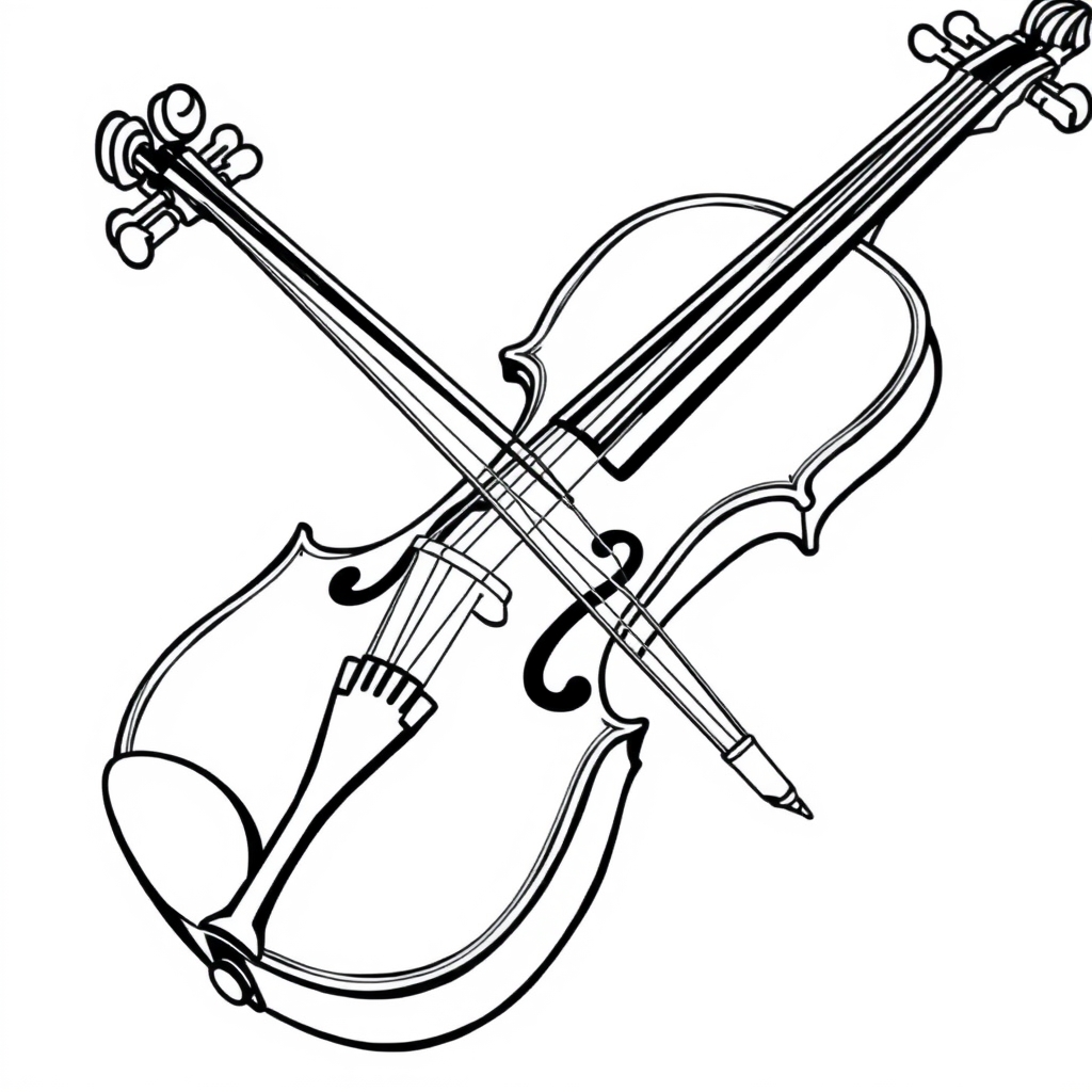 Violino Disegno da colorare