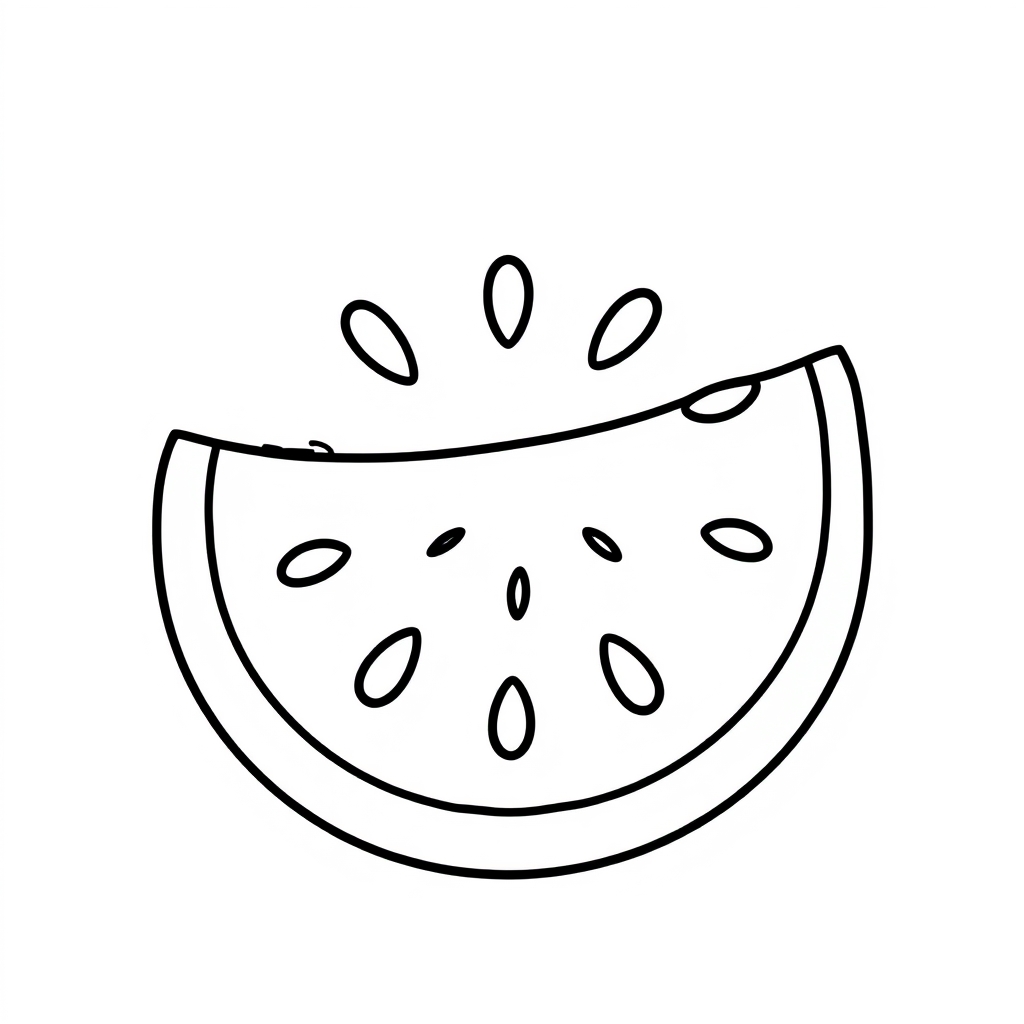 Sandía Dibujo para colorear