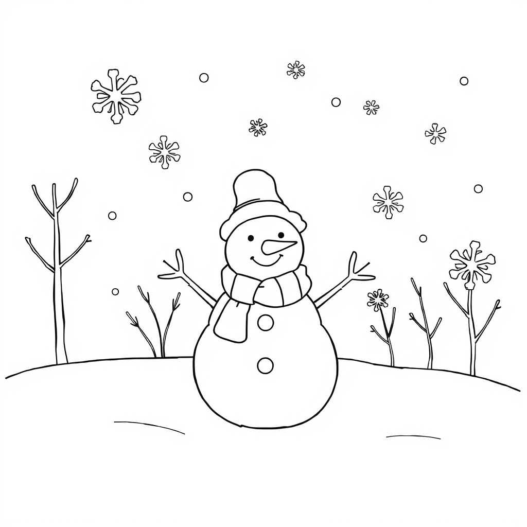 Winter Ausmalbild